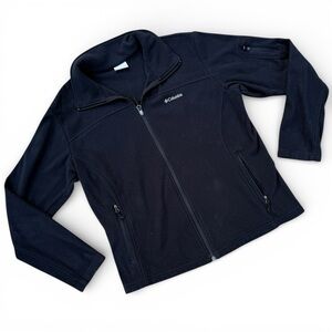 Columbia Women’s Full-Zip Fleece Black Jacket XL Minimalist Sporty